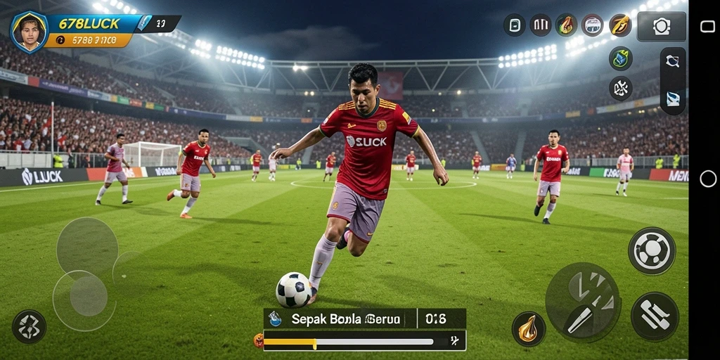 Gameplay seru di 678LUCK dengan aksi sepak bola mendebarkan.
