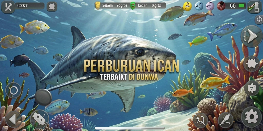 Tampilan mendebarkan dalam gameplay Tembak Ikan C0077.