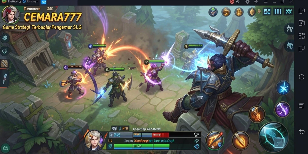 Screenshot utama CEMARA777 menampilkan gameplay strategis yang mendalam.
