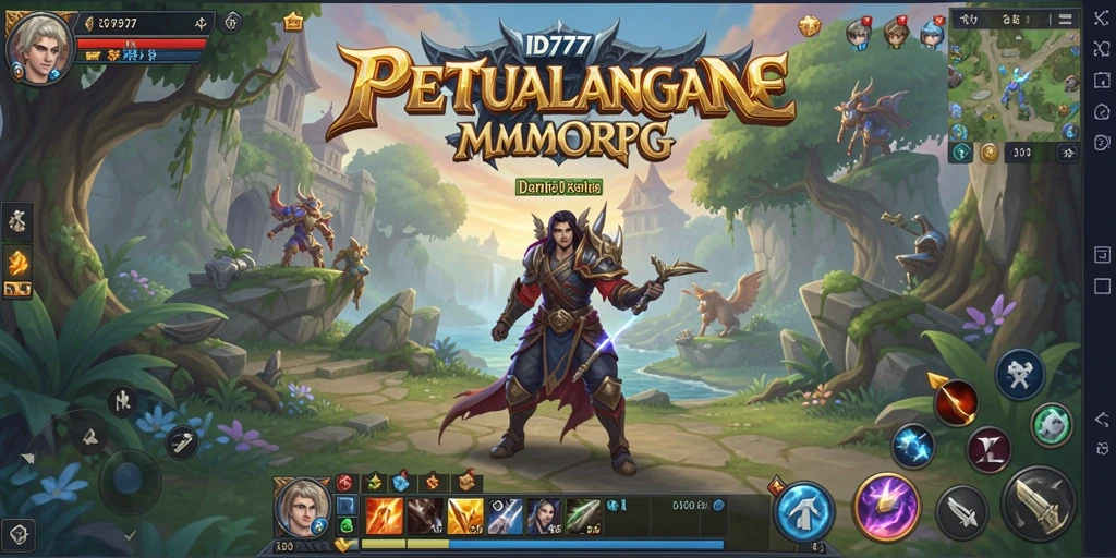 Screenshot gameplay ID777 menampilkan aksi seru dalam dunia MMORPG.