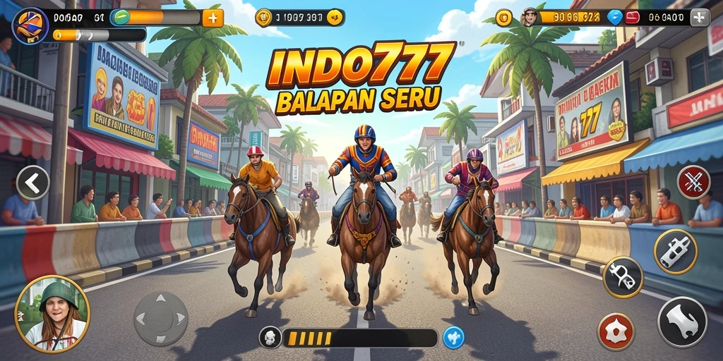 Tangkapan layar gameplay balapan seru di INDO777.