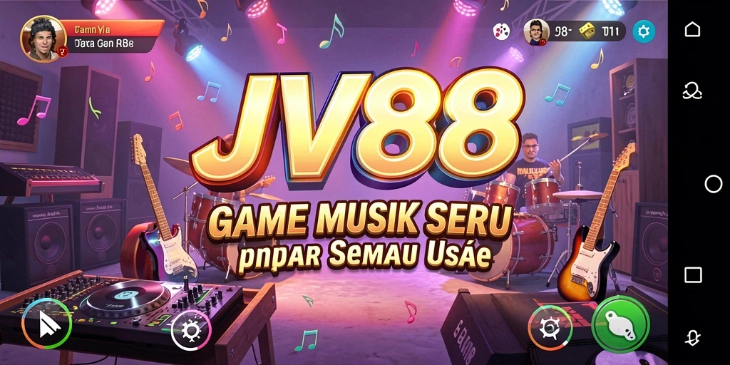 Screenshot JV88 menunjukkan gameplay menarik dengan interaksi musik.