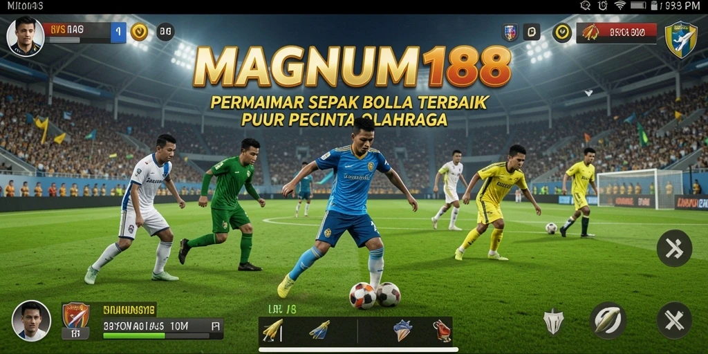 Tampilan gameplay MAGNUM188 yang menegangkan dan menarik di lapangan sepak bola.