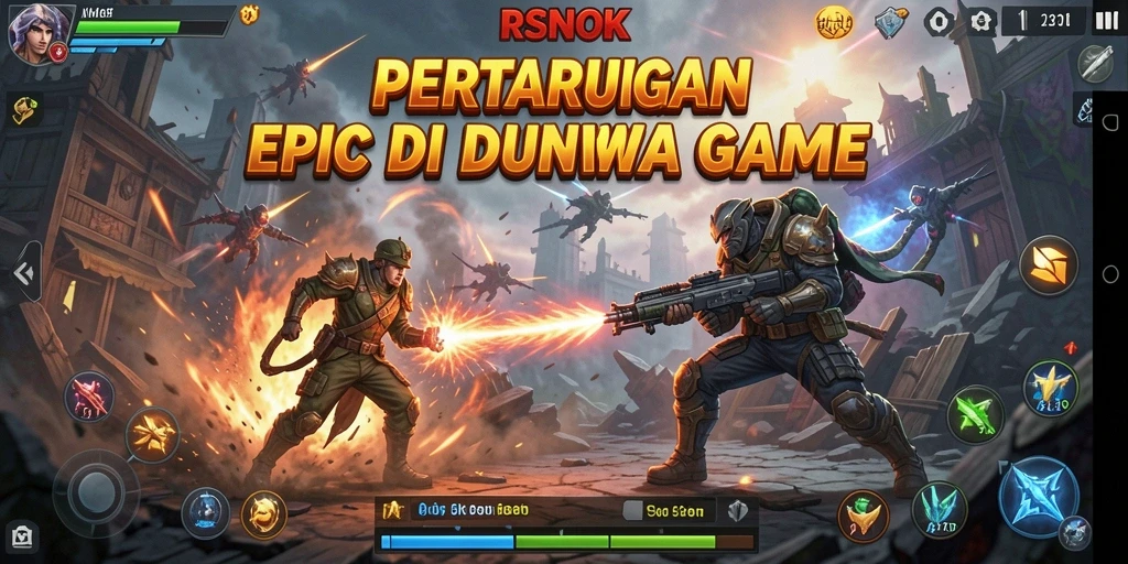 Tampilan gameplay RSNOK yang intens dan seru saat bertarung.