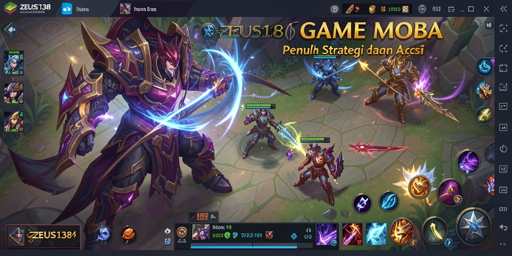 Tampilan menarik dari gameplay ZEUS138 dalam pertempuran tim.