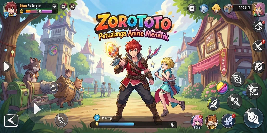 Screenshot gameplay ZOROTOTO dengan karakter Anime yang menawan.
